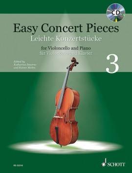 Easy Concert Pieces Volume 3 for Cello and Piano with CD (Schott)