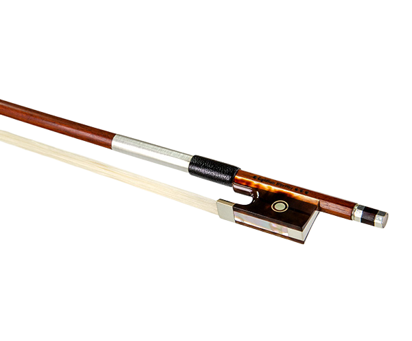 Egidius Dorfler Pernambucco Round Silver Mounted Violin Bow with Parisian Eye 4/4