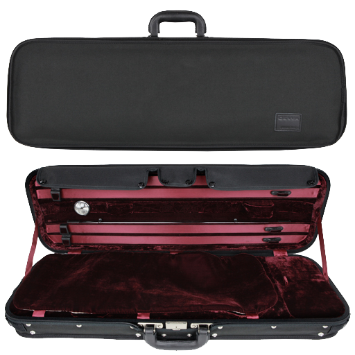 Gewa Liuteria Maestro Oblong Violin Case 4/4 Black with Red Interior