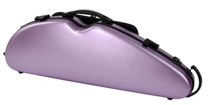HQ Polycarbon Violin Case HalfMoon 4/4 - Brushed Mauve