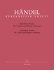 Handel, Complete Sonatas Volume 1 for Violin and Piano (Barenreiter)