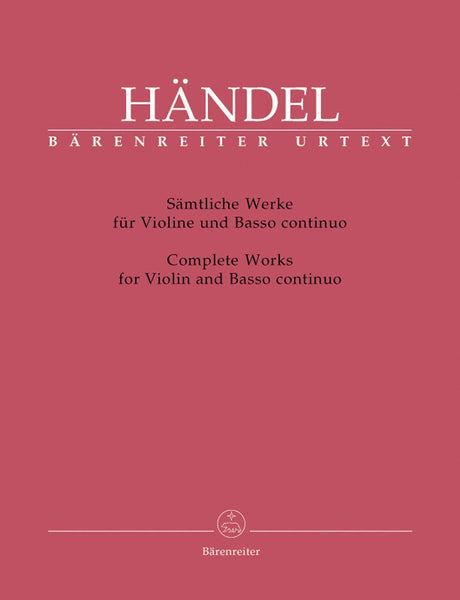Handel, Complete Sonatas Volume 1 for Violin and Piano (Barenreiter)