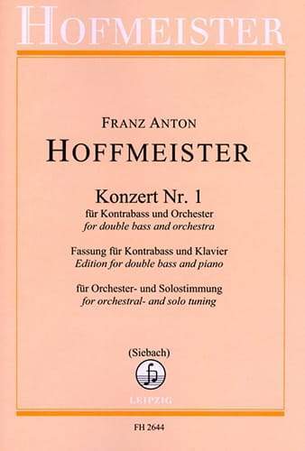 Hoffmeister, Concerto No. 1 for Double Bass and Piano (Hofmeister)