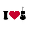Sticker - I Heart Cello