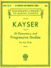 Kayser, 36 Elementary and Progressive Studies for Viola (Schirmer)