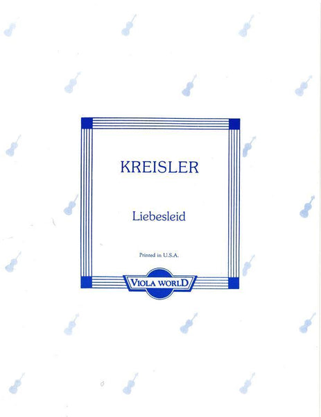 Kreisler, Liebeslied for Viola and Piano (VWP)