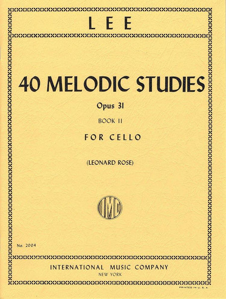 Lee, 40 Melodic and Progressive Studies for Cello Op. 31 Volume 2 (IMC)