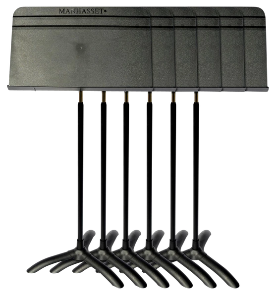 Manhasset Symphony Set of 6 Music Stands Black