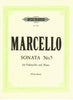 Marcello, Sonata in C Op. 2 No. 5 for Cello and Piano (Peters)