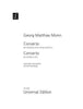 Monn, Concerto in G Minor for Cello and Piano (Universal)