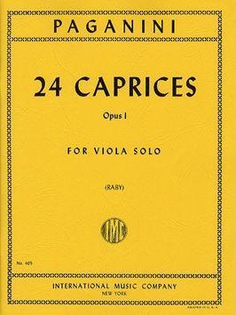 Paganini, 24 Caprices Op. 1 for Viola (IMC)