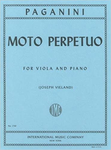 Paganini, Moto Perpetuo for Viola and Piano (IMC)