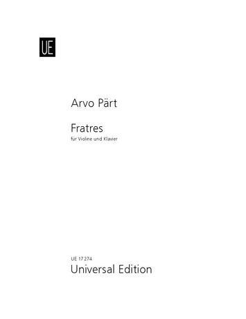 Part, Fratres for Violin and Piano (Universal)