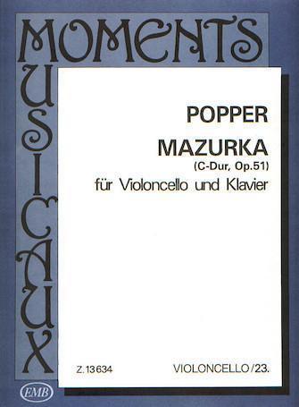 Popper, Mazurka Op. 51 for Cello and Piano (EMB)