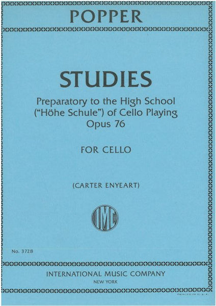 Popper, Studies Preparatory to High School Op. 76 for Cello (IMC)