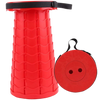 Cello Stool - Round Plastic Adjustable 6.5-44.5cm, Red