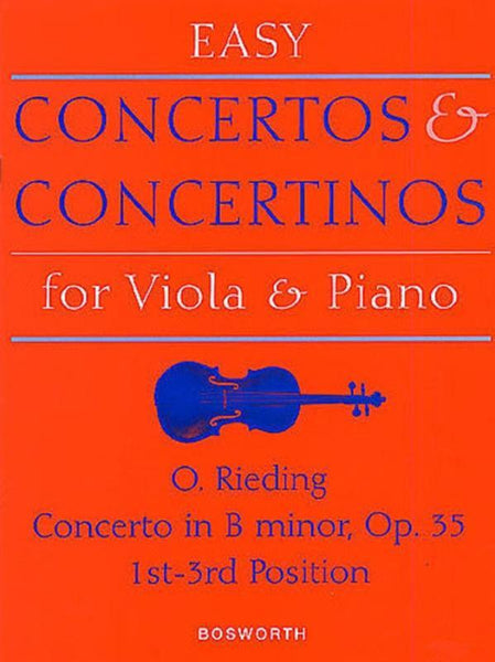 Rieding, Concerto in B Minor Op. 35 for Viola and Piano (Bosworth)
