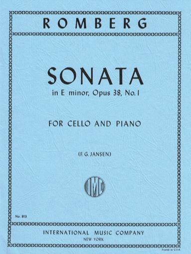 Romberg, Sonata in E Minor Op. 38 No. 1 for Cello and Piano (IMC)