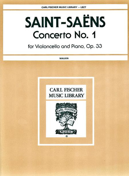 Saint Saens, Concerto in A Minor Op. 33 No. 1 for Cello and Piano (Fischer)
