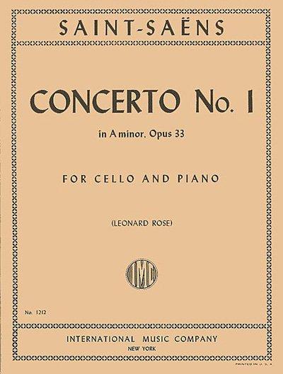 Saint Saens, Concerto in A Minor Op. 33 No. 1 for Cello and Piano (IMC)
