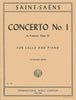 Saint Saens, Concerto in A Minor Op. 33 No. 1 for Cello and Piano (IMC)
