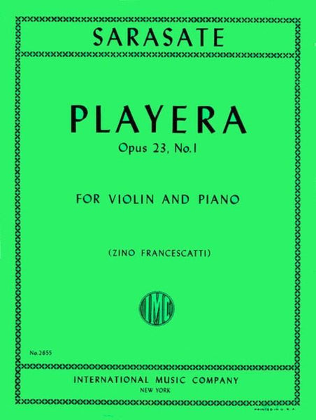 Sarasate, Playera Op. 23 No. 1 for Violin and Piano (IMC)