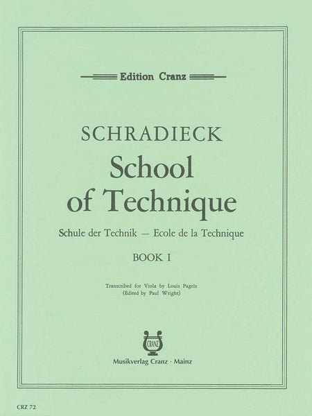 Schradieck, School of Viola Technique Book 1 (Cranz)