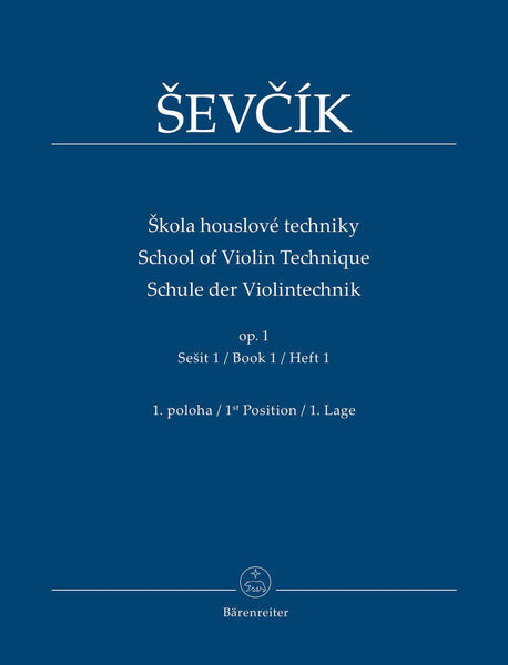 Sevcik, Op. 1 Part 1 for Violin (Barenreiter)