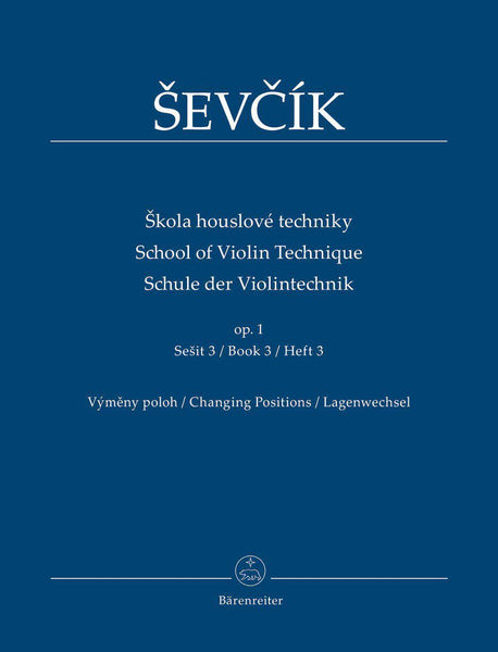 Sevcik, Op. 1 Part 3 for Violin (Barenreiter)