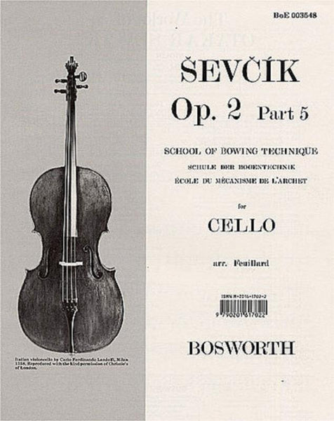 Sevcik, Op. 2 Part 5 for Cello (Bosworth)