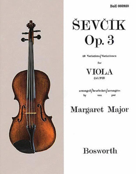 Sevcik, Op. 3 for Viola (Bosworth)