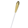 TAKT Baton 13" - White Stick with Small Boxwood Handle and Ebony Cross