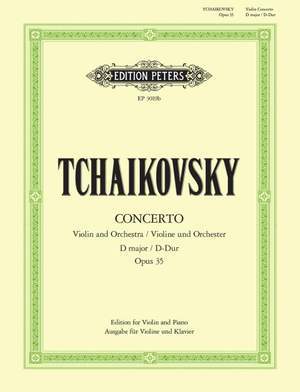 Tchaikovsky, Concerto in D Minor Op. 35 for Violin and Piano (Peters)