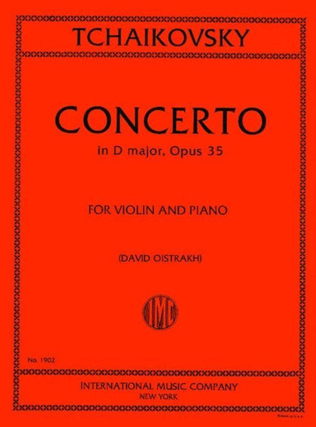 Tchaikovsky, Concerto in D Op. 35 for Violin and Piano (IMC)