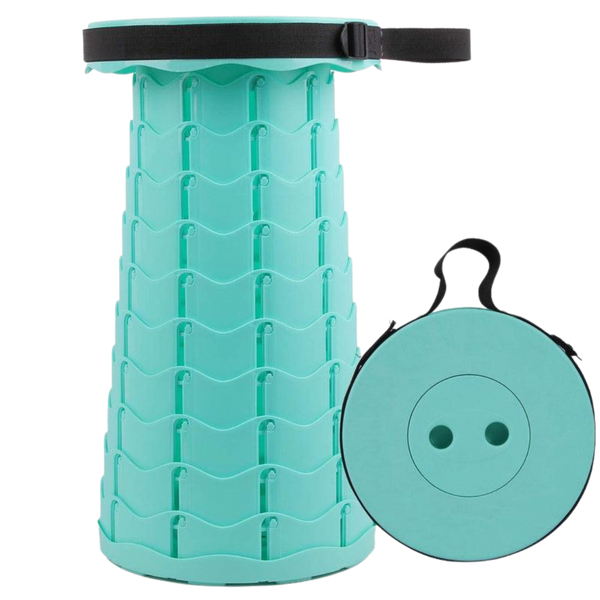 Cello Stool - Round Plastic Adjustable 6.5-44.5cm, Green
