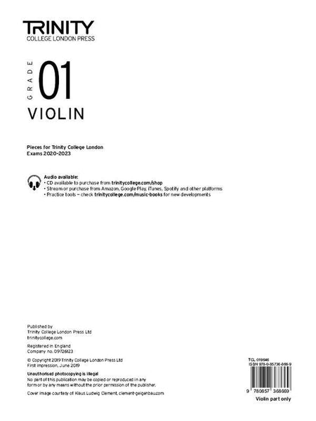 Trinity College London Violin 2020-23 Grade 1 Part Only