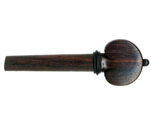 Violin Peg Heart Shaped - Ebony with Black Pin