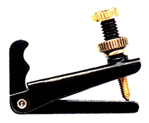 Violin String Adjuster Black with Gold Screw 3/4-4/4