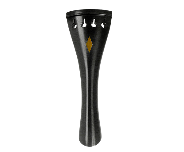 Violin Tailpiece - Ebony with Gold Diamond Shaped Inlay