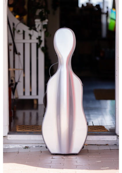 Vivo Deluxe Fibreglass Cello Case 3/4 Silver