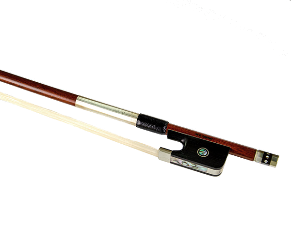 W.E. Dorfler Fine Pernambucco Cello Bow with Round Stick and Silver Lapping 4/4