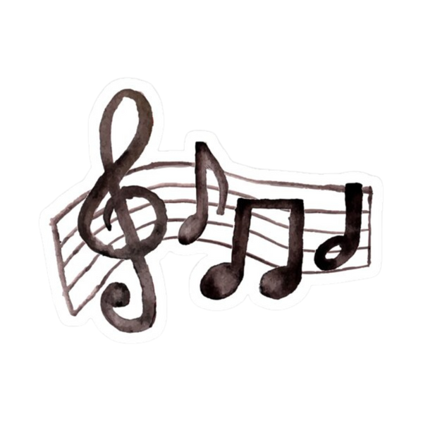 Sticker - Watercolour Musical Notes