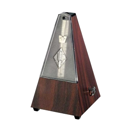 Wittner Metronome Plastic Walnut with Bell (Clear Front)
