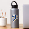 Sticker - Bass Clef Navy and Orange